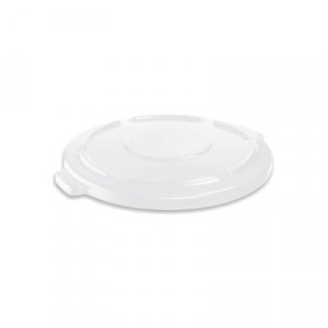 Vented Round Brute Flat Top Lid, 24 1/2x1 1/2, White