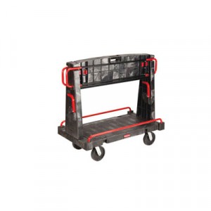 A-Frame Restocking Truck, 2000-lb Cap., 2 Shelves, 27 1/4w x 50 1/4d x 49 1/2h, Black