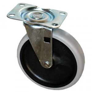 Replacement Swivel Casters, Bayonet, 5in Wheel, Black