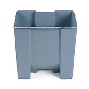 Step-On Rigid Liner, Plastic, 15 gal, Gray