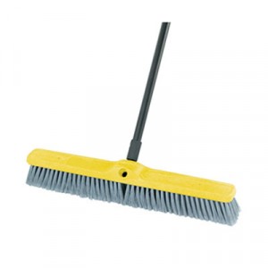Fine Floor Sweeper, Styrene Fill, 24" Brush, 3" Bristles, Gray