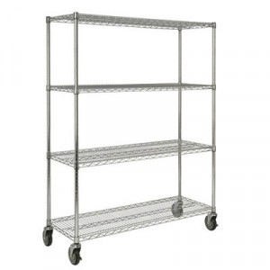 Mobile Rack for Prosave Shelf Ingredient Bins, 50w x 18d x 67-1/5h, Chrome