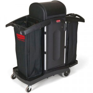 Fabric Cleaning Cart Bag, 26 gal, Black, 17 1/2w x 10 1/2d x 33h