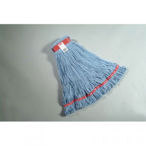 Web Foot Looped-End Wet Mop Head, Cotton/Synthetic, Large Size, Blue