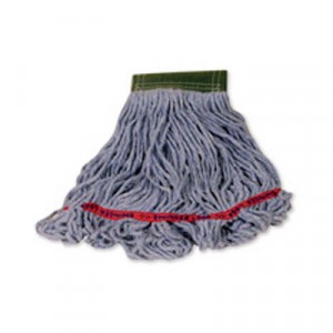 Swinger Loop Wet Mop Heads, Cotton/Synthetic, Blue, Medium