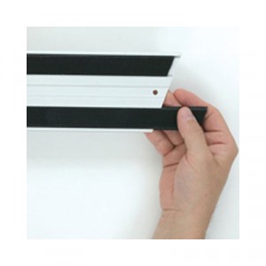 Hook & Loop Replacement Strips, 1 1/10w x 18l, Black