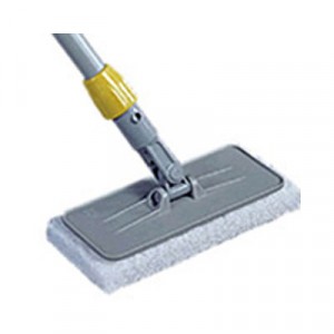 Upright Scrubber Pad Holder with Threaded Adapter, Plastic, Gray