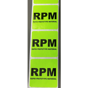Label 2x2 "RPM" Black 1000/RL