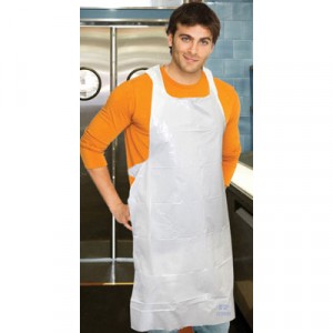 Poly Apron, White, 28w x 46l