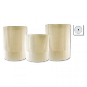 Stirling Fluted Chef's Hats, Paper, White, Adjustable, 10" Tall