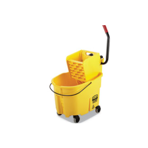 Mop Bucket/Wringer Combo WaveBrake 2.0, Side-Press, 35 qt. Plastic, Yellow