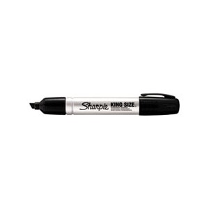 Marker Sharpie King Size Black Chisel Tip 12/BX