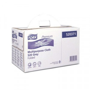 Premium Multipurpose Cloth 520, Handy Box, 15x16 1/2, Gray, 280/Box