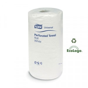 Universal Perforated Towel Roll, Two-Ply, 11x9, White, 210/Roll