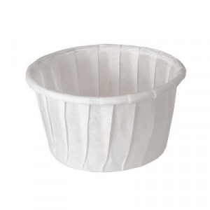 Treated Paper Soufflé Portion Cups, 1 1/4 oz., White, 250/Bag
