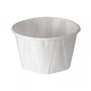 Treated Paper Portion Cups, 3 1/4 oz., White, 250/Bag