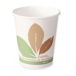 Bare Eco-Forward Paper Hot Cups, 12 oz., Bare Design, 50/Bag