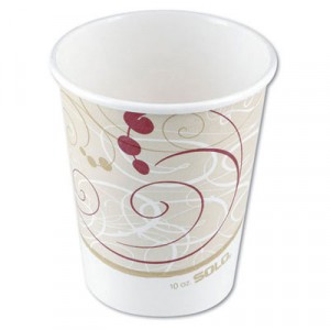 Paper Hot Cups, Polylined, 12 oz., Symphony Design, 50/Pack