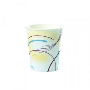 Paper Water Cups, 5 oz., Cold, Meridian Design, Multicolored, 100/Bag