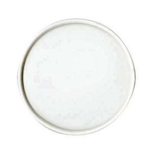 Spiral-Wound Paper Hot Cup Lids, 16oz Cups, White