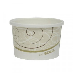 Flexstyle Double Poly Paper Containers, 8 oz, Symphony Design, 25/Pack