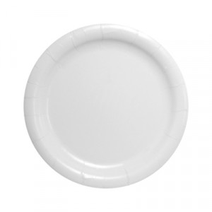 Bare Eco-Forward Clay-Coated Paper Dinnerware, Plate, 9" Diameter, White