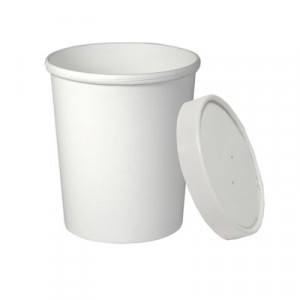 Flexstyle Double Poly Food Combo Pack, 32 oz, White, 25/Pack
