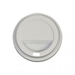 Gourmet Dome Sip-Through Lids, 8oz Cups, White