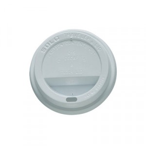 Traveler Drink-Thru Lid, Fits 10oz Cups, White