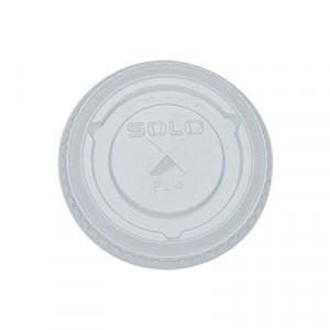 Straw-Slot Cold Cup Lids, For 7oz Plastic Cups, Clear, Plastic