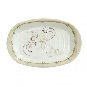 Paper Platter, Medium-Weight, 8x6, Symphony Design, 125/Pack
