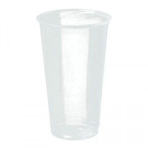 Reveal Plastic Cold Cups, 24 oz., Clear, Flush Fill, 50/Bag