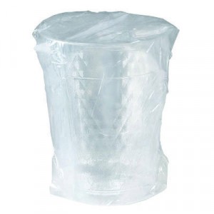 Diamond Tumbler Plastic Cups, 10 oz., Clear, Individually Wrapped, 25/Bag