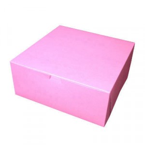 Tuck-Top Bakery Boxes, 12w x 12d x 5h, Pink