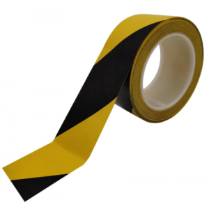 Safety Stripe Tape, 2" x 100 ft, Black/Yellow