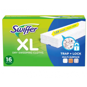 Swiffer 17.88x10 Max/XL Dry Refill Cloths White 16/BX 6/CS