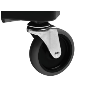 Quiet Ball Bearing Caster and Wheel Kit, Black, 8" Wheels