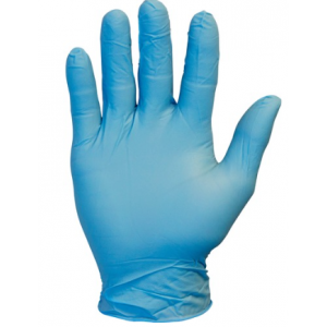 Glove Nitrile 9.65" Blue Powder Free Large 3.7mil 100/BX 10/CS