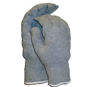 Terry Cloth Seamless Gloves, Loop-Out, 24 oz., KW, Gry. Size Large