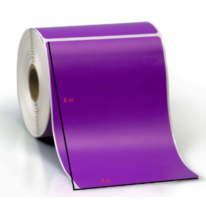 Label Thermal Transfer 4x6 3" core Purple 1000/RL 4/CS