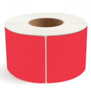 Label Thermal Transfer 4x6 3" core Red 1000/RL 4/CS