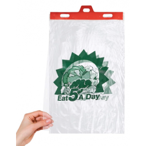 Bag Poly 11x17 0.55Mil Produce Printed "5 a Day" 2000/CS