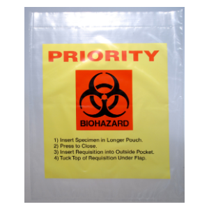 Bag Poly 6x9 2Mil Ziplock w/Print Yellow Tint (Biohazard) 1000/CS