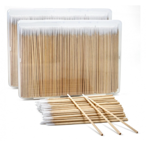 Swab 4" Cotton Tip Wood Shaft Micro-Point Tip 1000/PKG