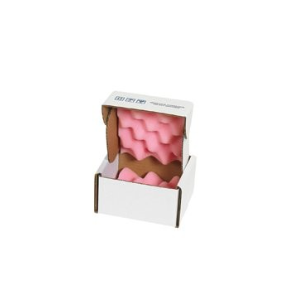 RELF 3.75x3.75x1 ESD Component Shipper W/Foam Pink Antistatic