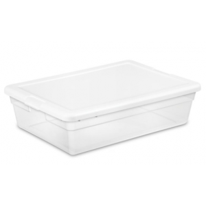 Tote 28 qt.  Quart Clear Stacking Storage Container Tub 10/CS)