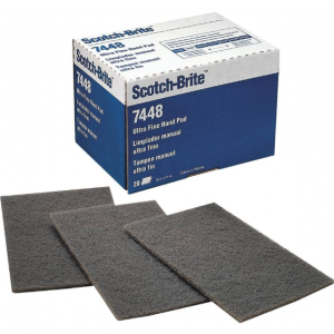 Scotch Brite Pads 6 x 9 Ultra Fine Grade 3M Grey 60/CS (BULK)