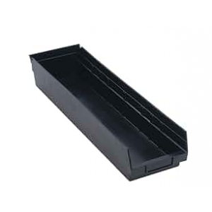 BIN BOX, ESD, 18x8x4.5 CORR BLACK CONDUCTIVE