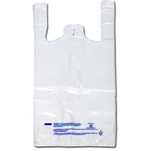 Bag Poly Gusset 9x5x23 0.6Mil White Plastronic T-Shirt 1000/CS