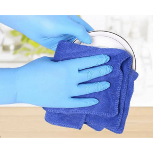 Glove Nitrile 9" 5Mil P/F Blue Sanitex SML 100/BX 10/CS